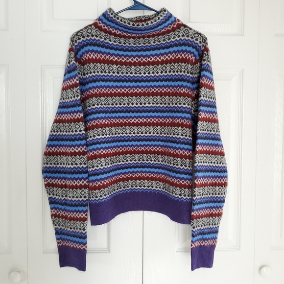 NEW Treasure & Bond Fair Isle Funnel Neck Sweater - Picture 2 of 8